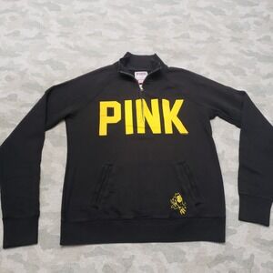 ASU INK Victoria's Secret Sweatshirt Womens Medium Black Quarter Zip Long Sleeve